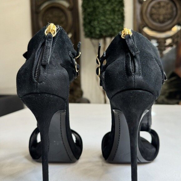 Giuseppe Zanotti Sequin-Embellished T-strap Heels - Picture 2 of 7